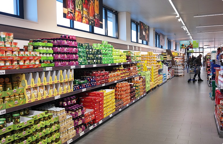 Retail Food branche supermarktschap